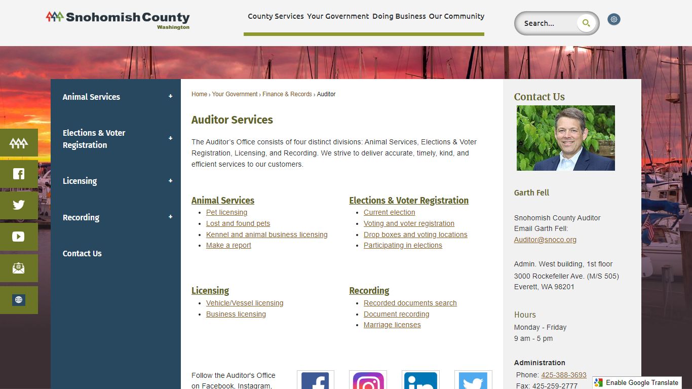 Auditor Services | Snohomish County, WA - Official Website